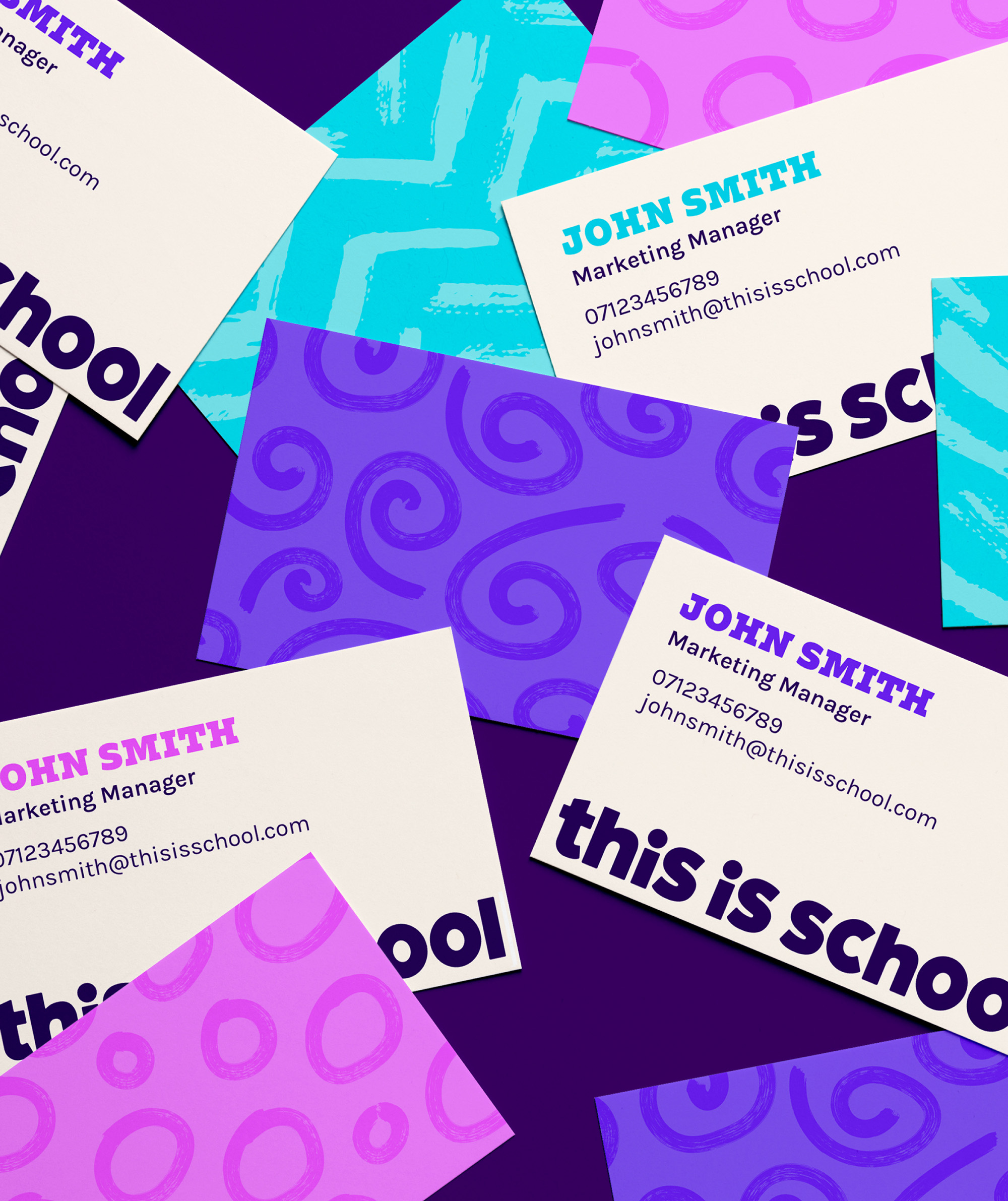 This is School printed cards