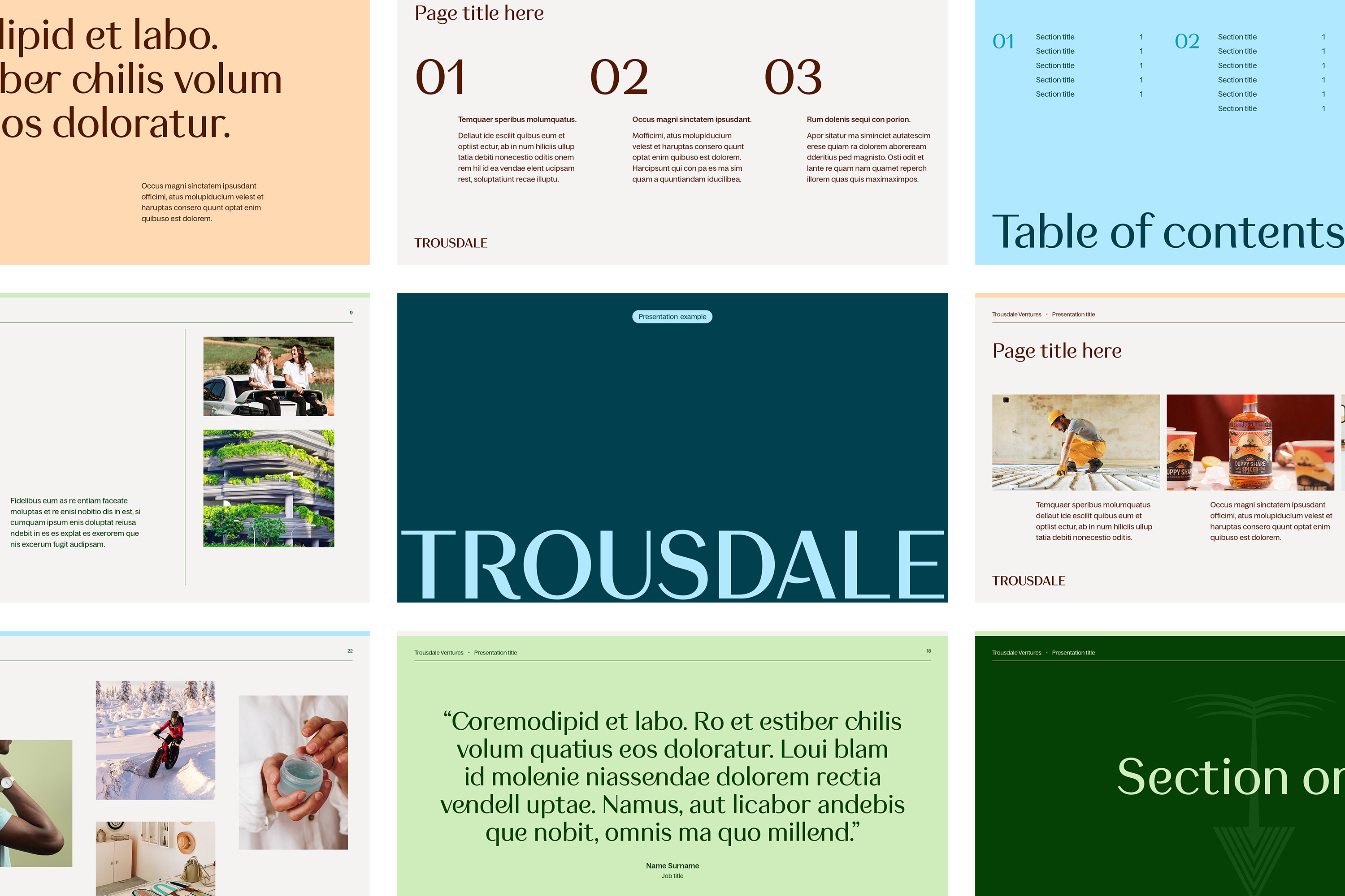 Trousdale presentation materials