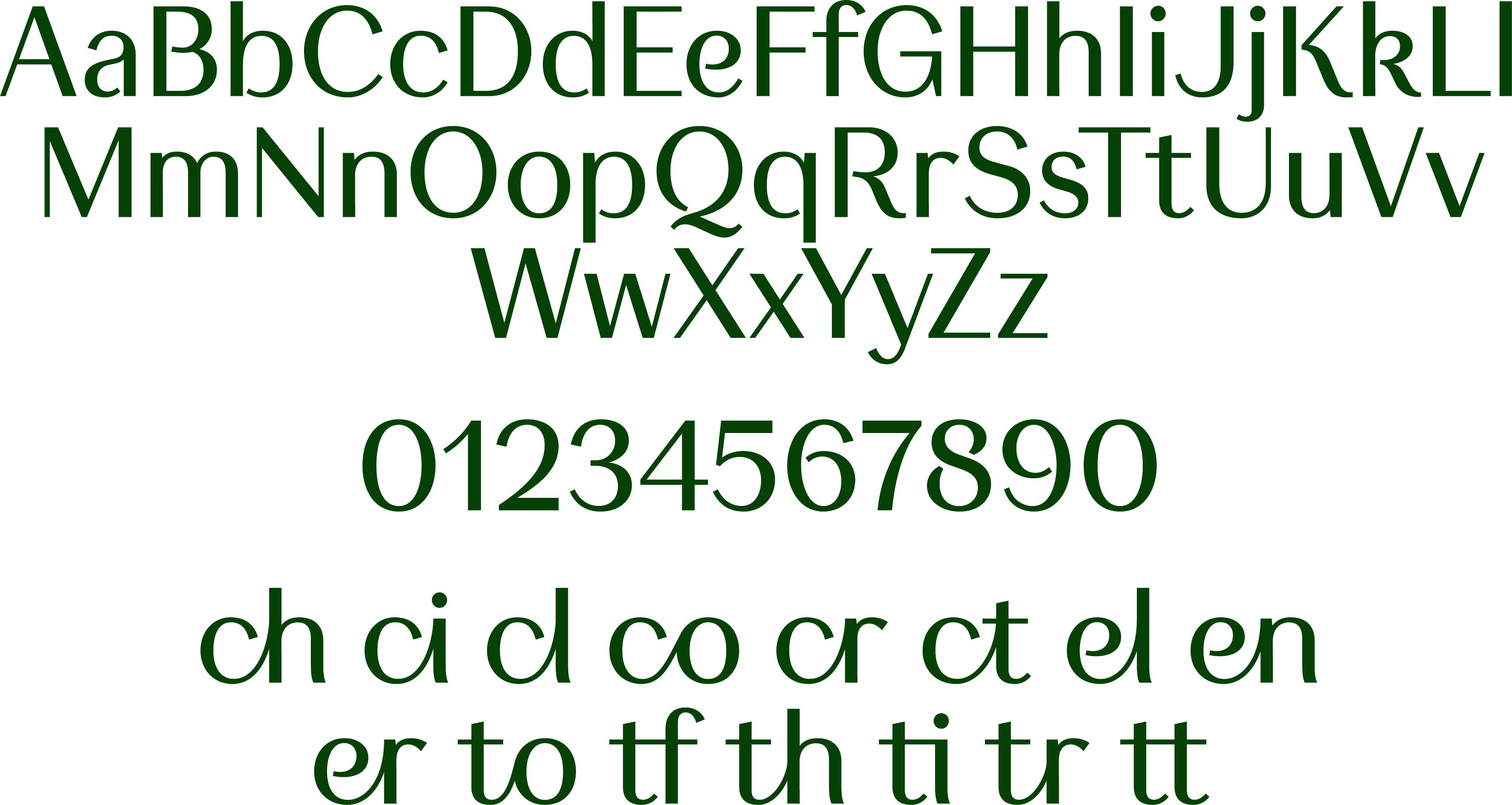 Trousdale custom typeface