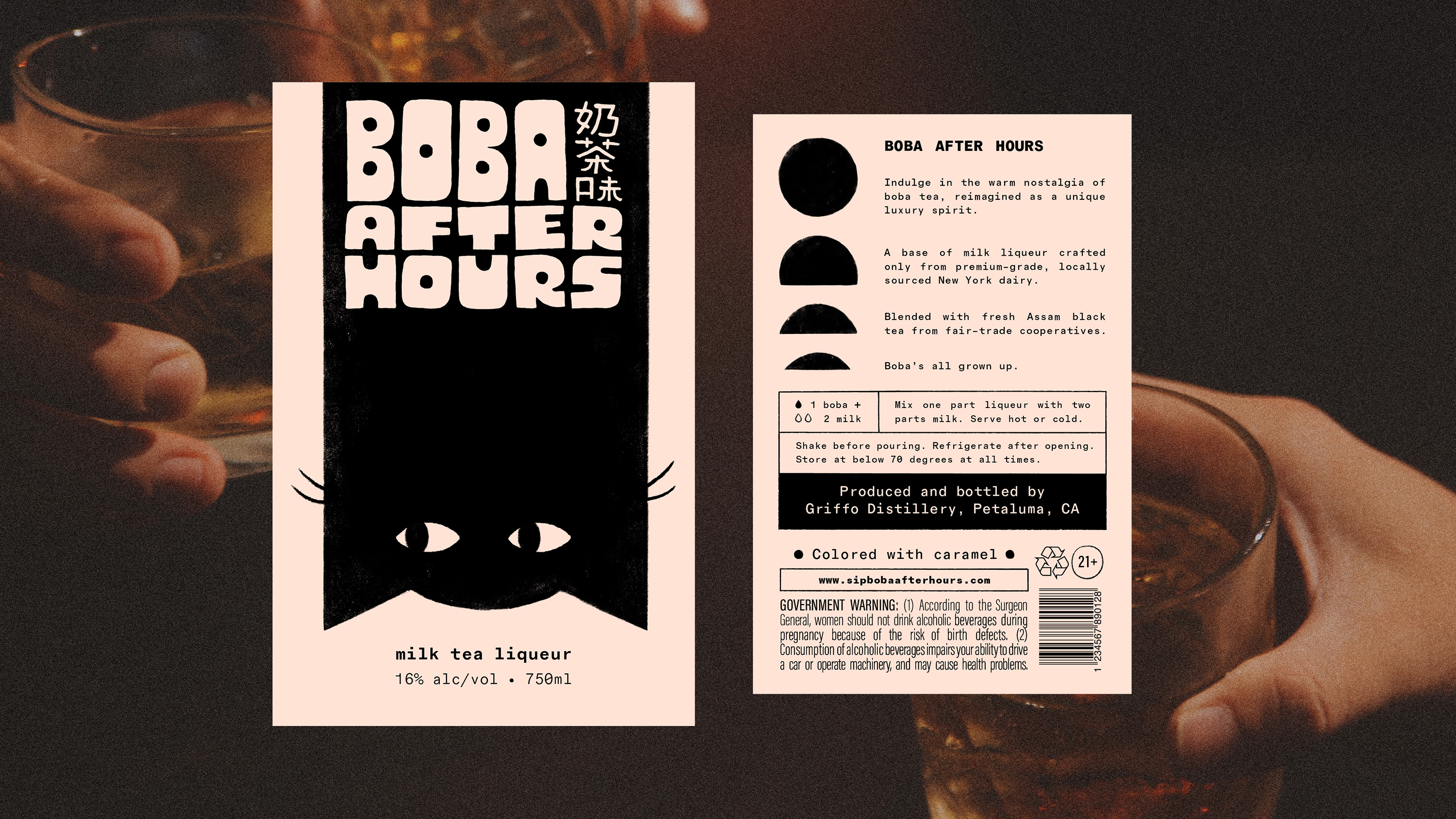 Boba After Hours label design