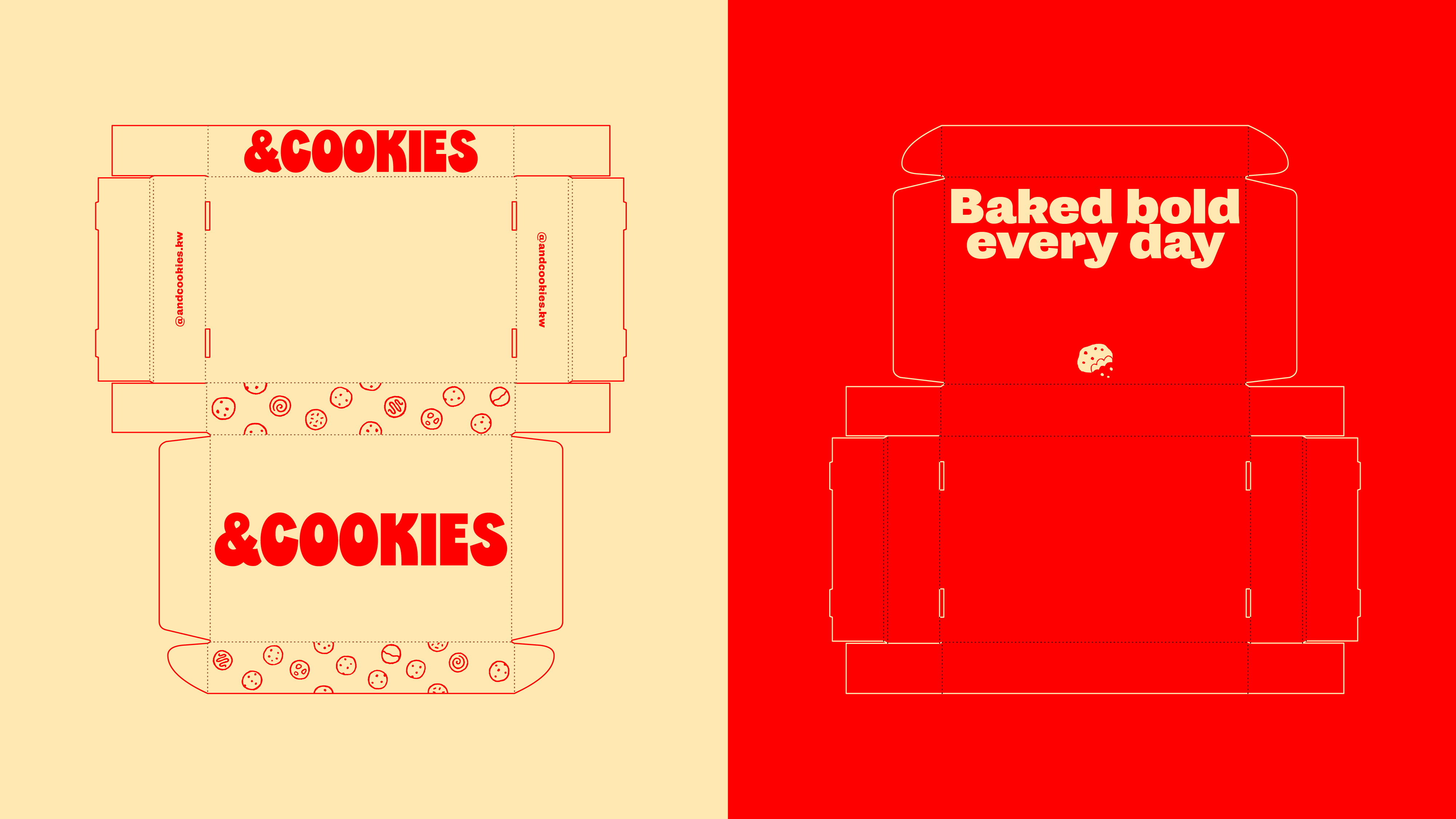&Cookies packaging print