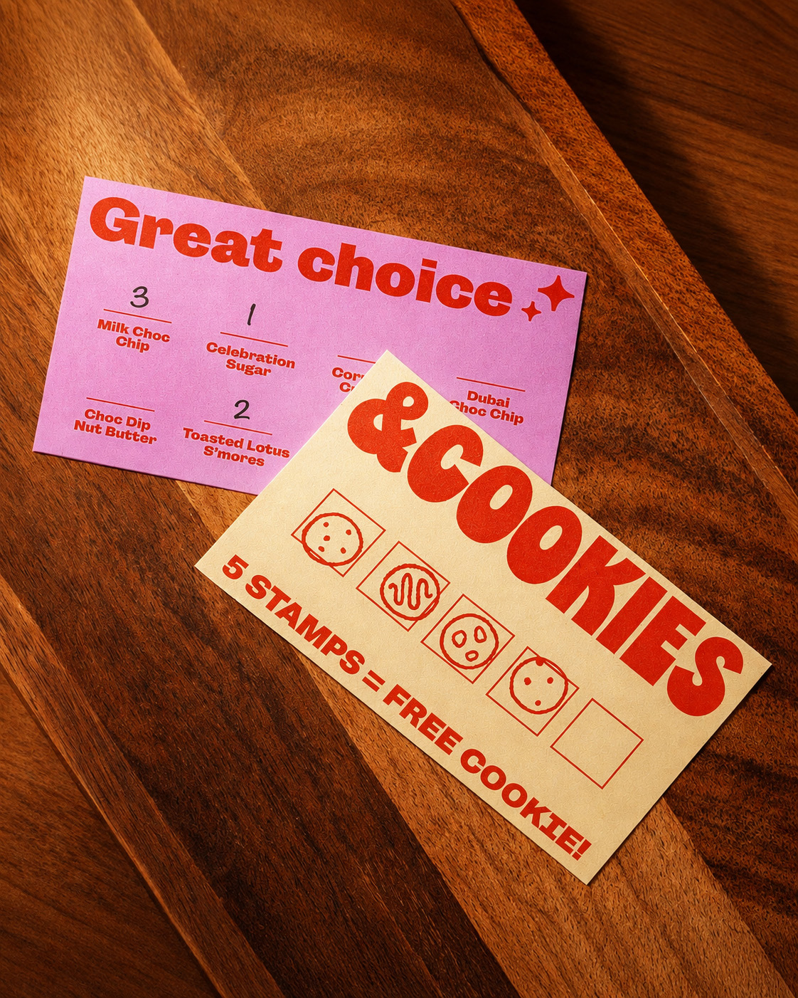 &Cookies printed cards