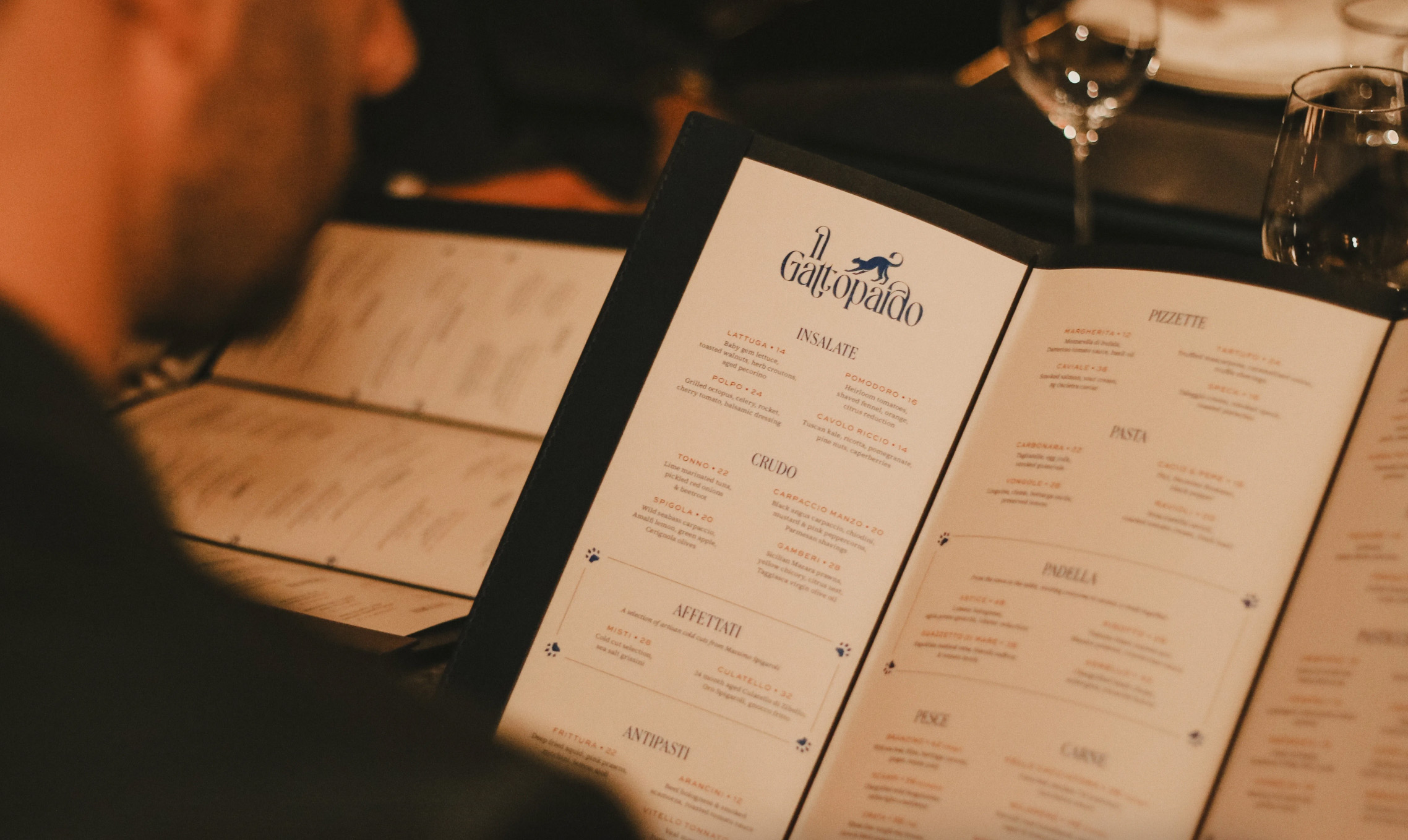 Il Gattopardo menu design