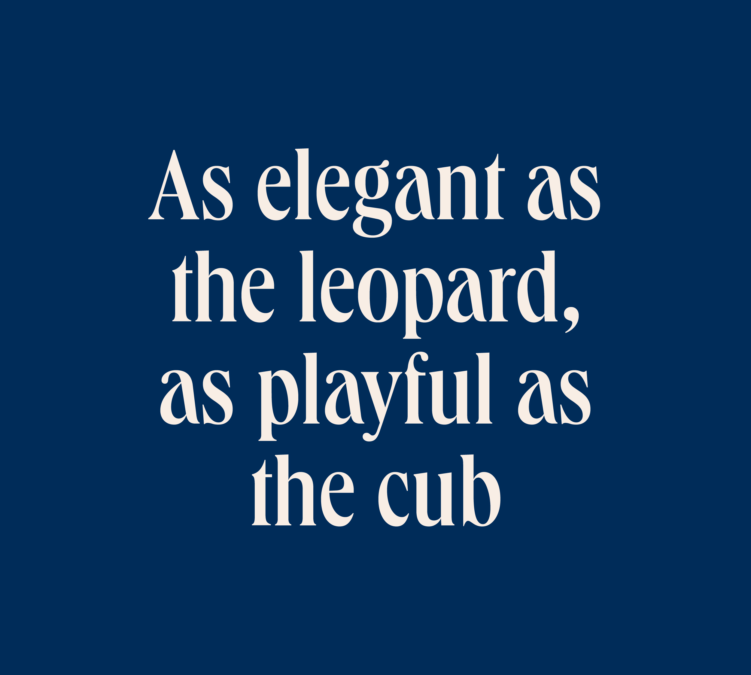Il Gattopardo typographic brand statement