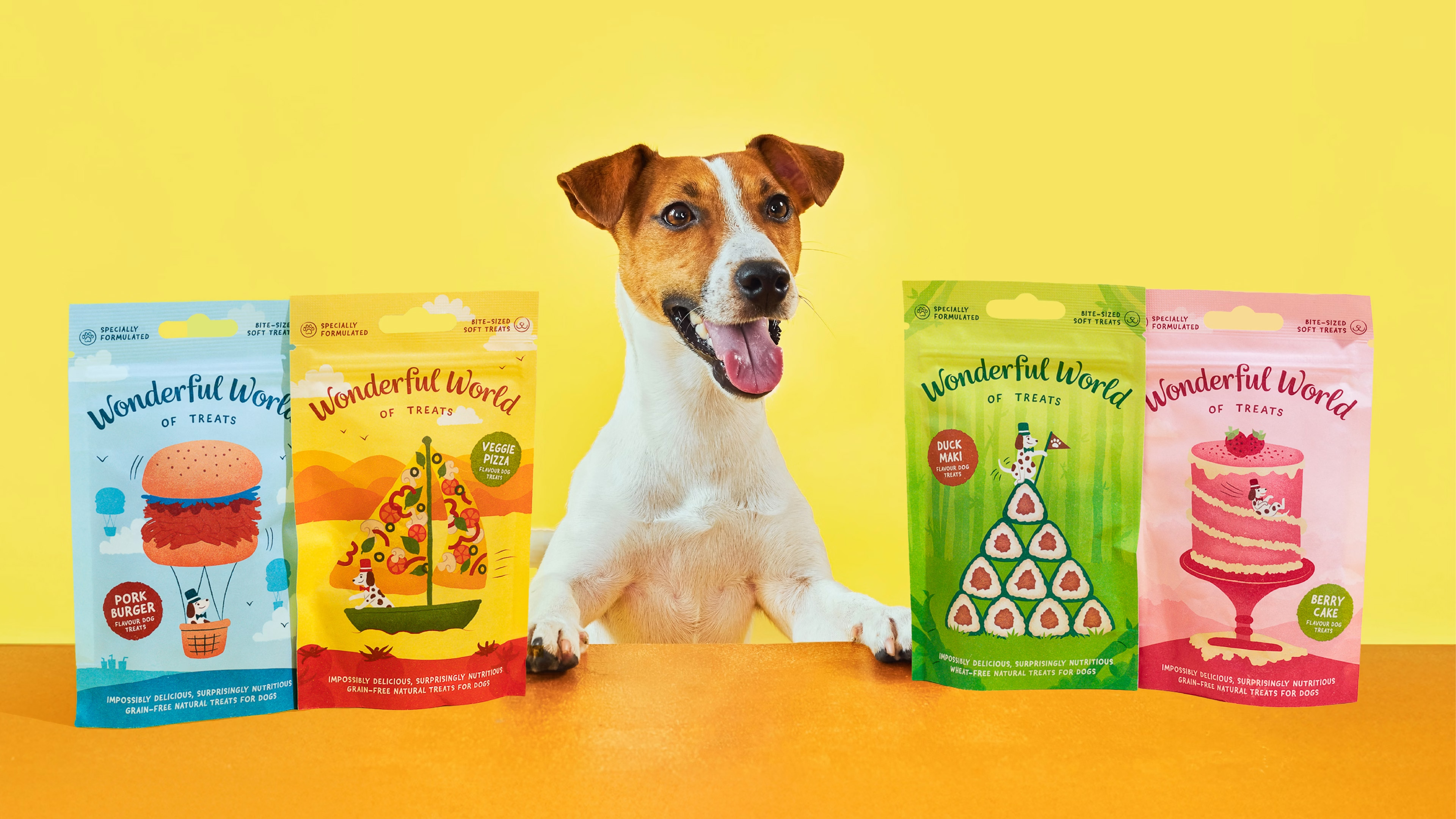 Wonderful World of Treats pet treat packaging